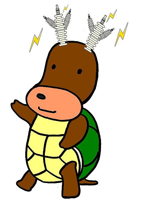 治部電機のキャラクター　「しかめちゃん」
